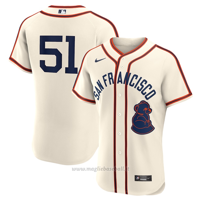 Maglia Baseball Uomo San Francisco Giants Jung Hoo Lee 2024 Rickwood Classic Autentico Crema